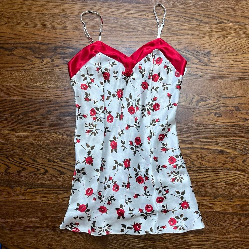 Floral Medium Satin Slip Dress